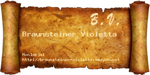 Braunsteiner Violetta névjegykártya